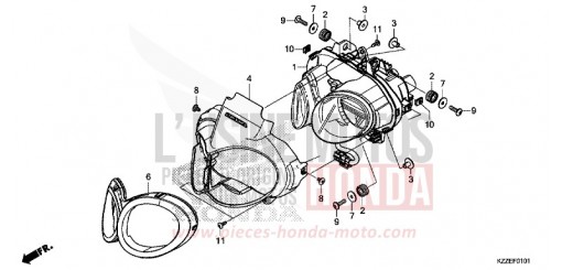 PROJECTEUR (CRF250RL/RLA) CRF250RLAJ de 2018